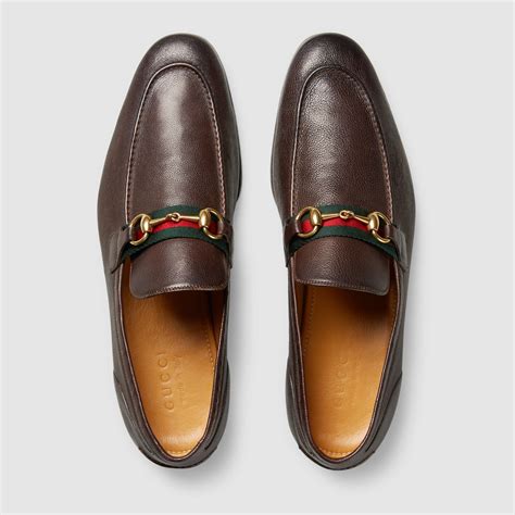 saks gucci loafers mens|Gucci horsebit detailed leather loafers.